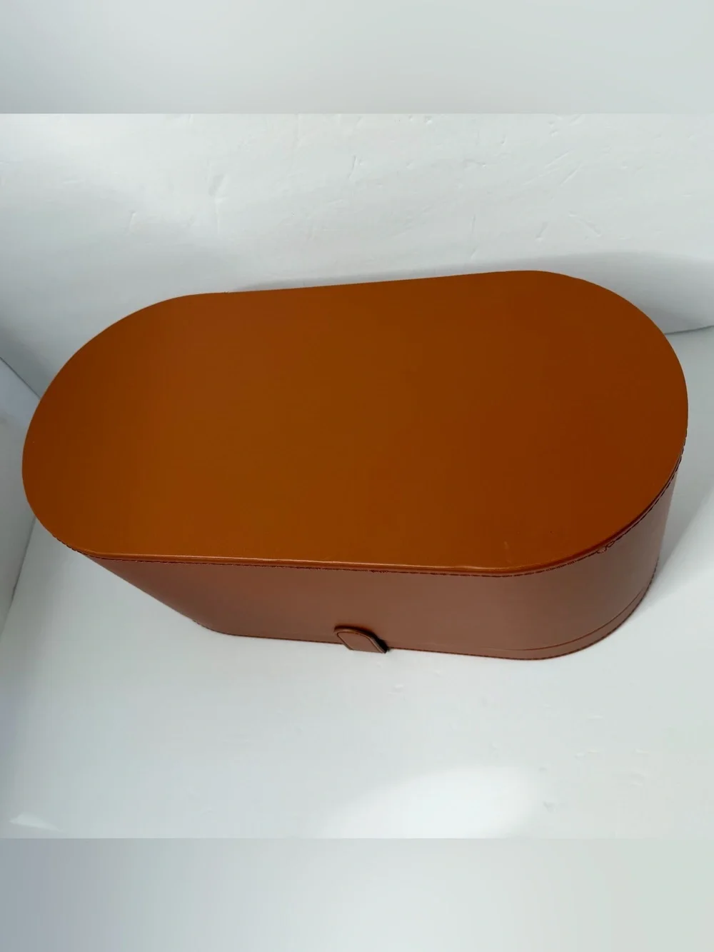 Dyson Storage Case ONLY Hard Box Display Airwrap Leather Brown Orange